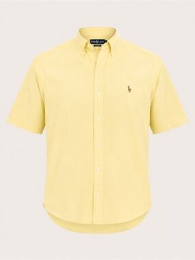 Vintage Ralph Lauren Oxford Button Down Shirt Yellow Large Preppy Casual Cotton